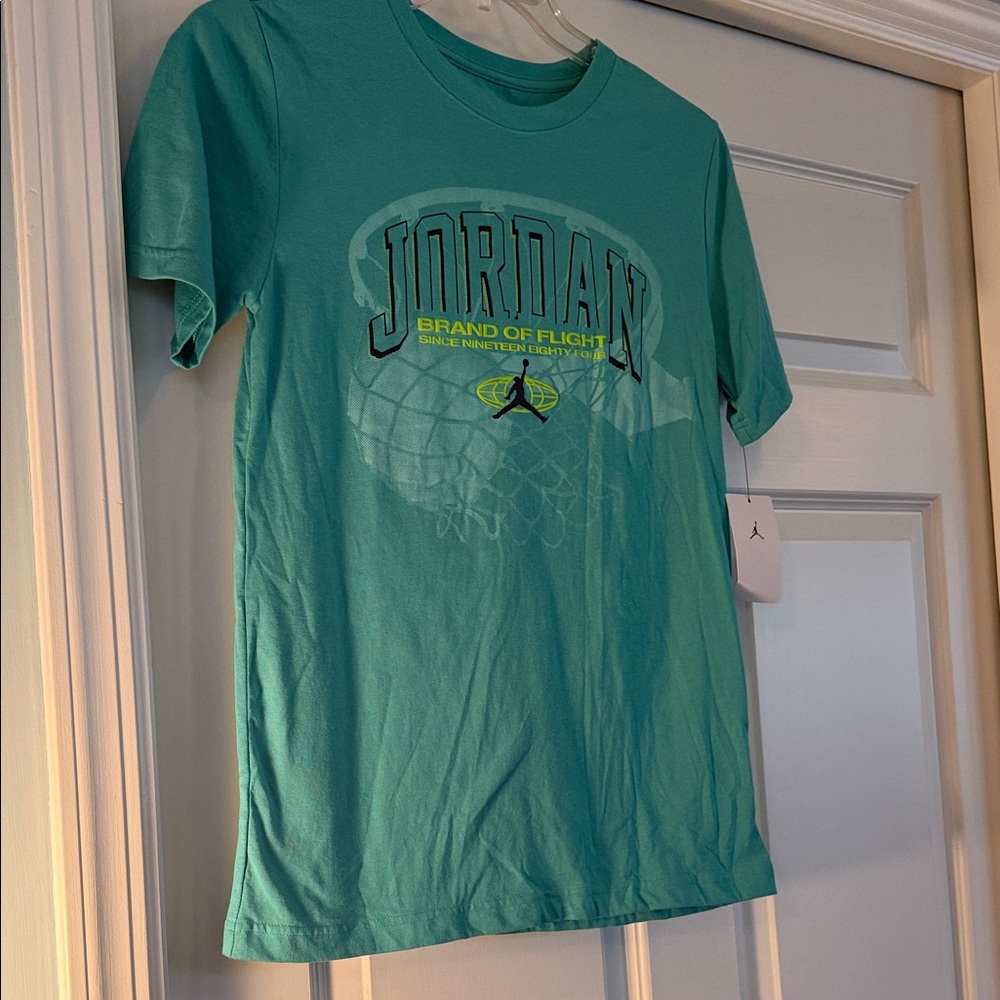 Nike Jordan Teal Brand of Flight Tee Boys XL NWT